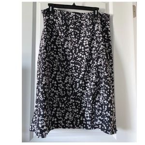 Floral Midi Side Slit Skirt